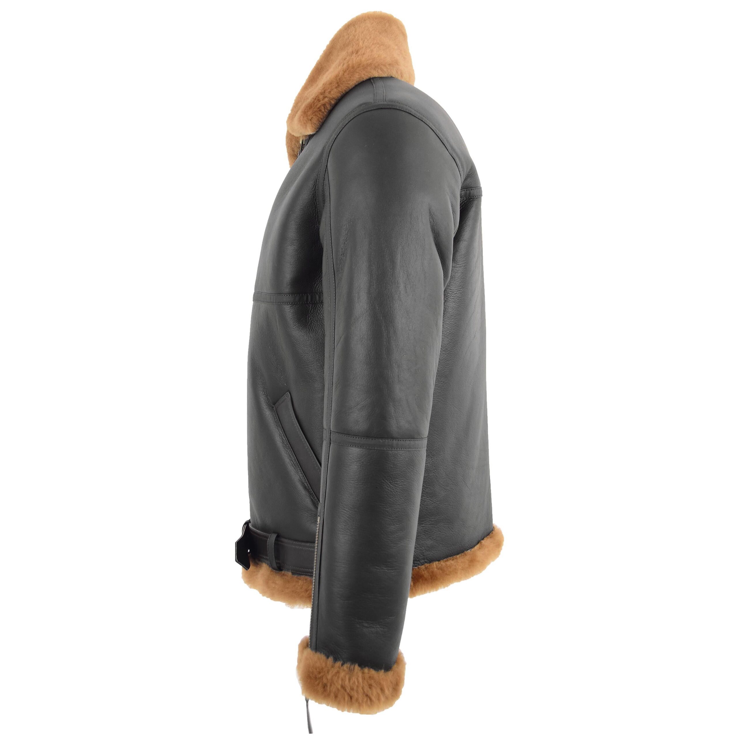 BUNERI Vol RAF Original Tyler Peau Mouton Marron Gingembre – Image 5