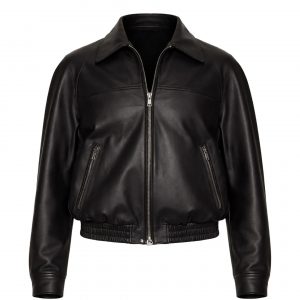 BUNERI Veste Homme Cuir Zipple Noire