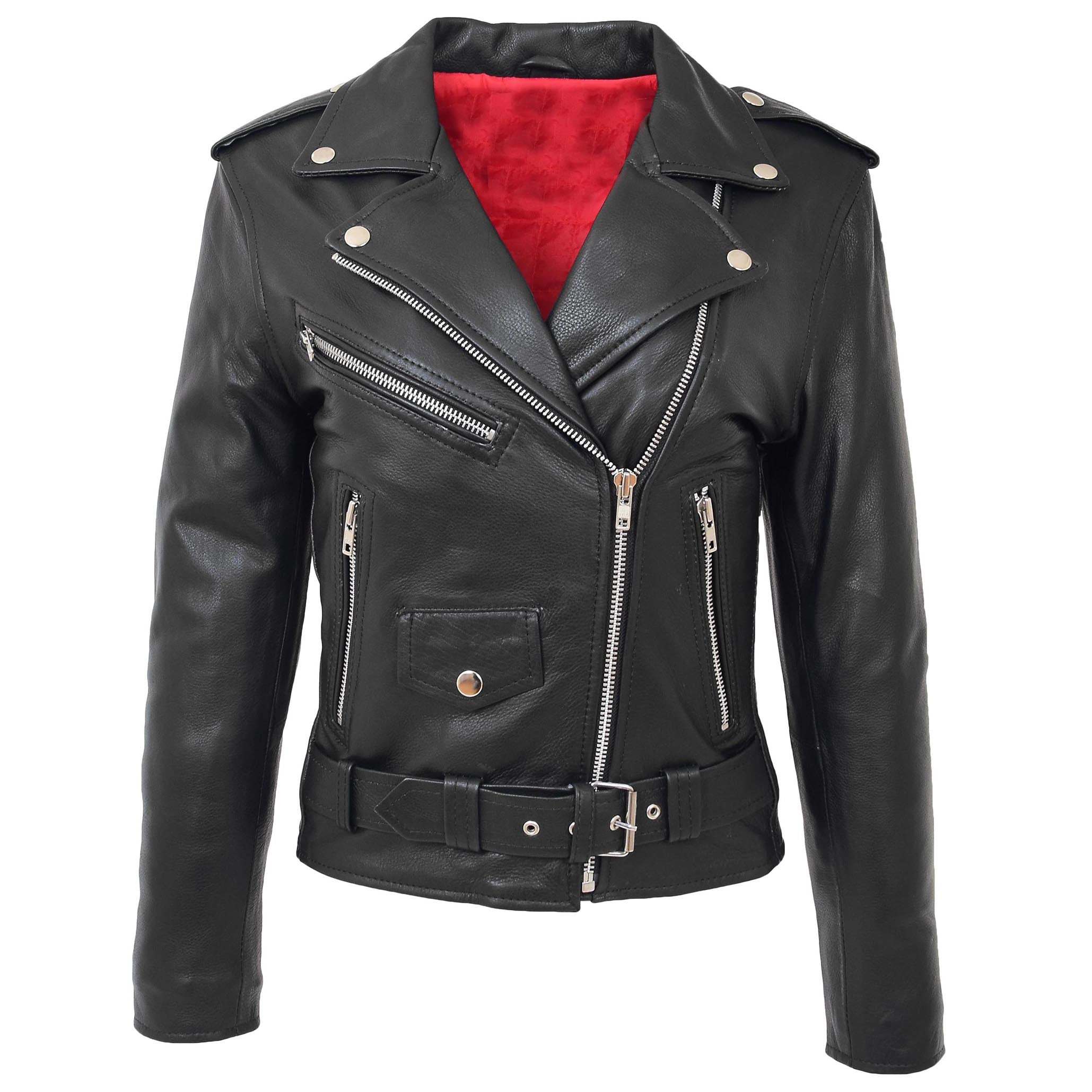 BUNERI Biker Cuir Holly Noire Style Brando
