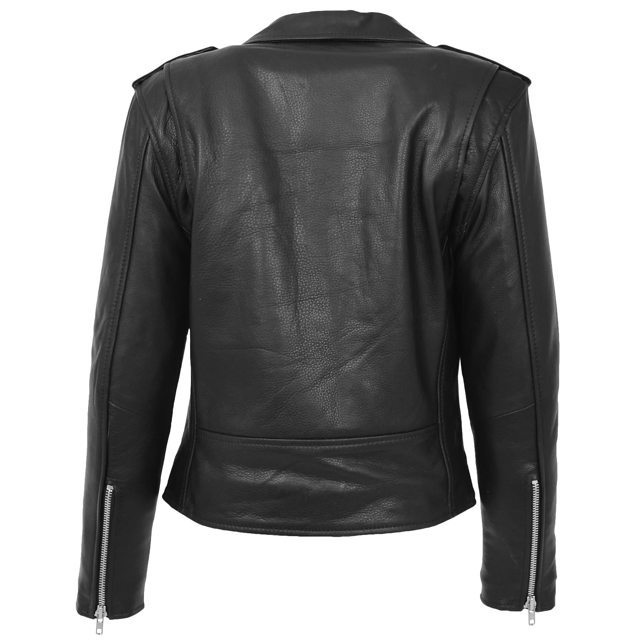 BUNERI Biker Cuir Holly Noire Style Brando – Image 2