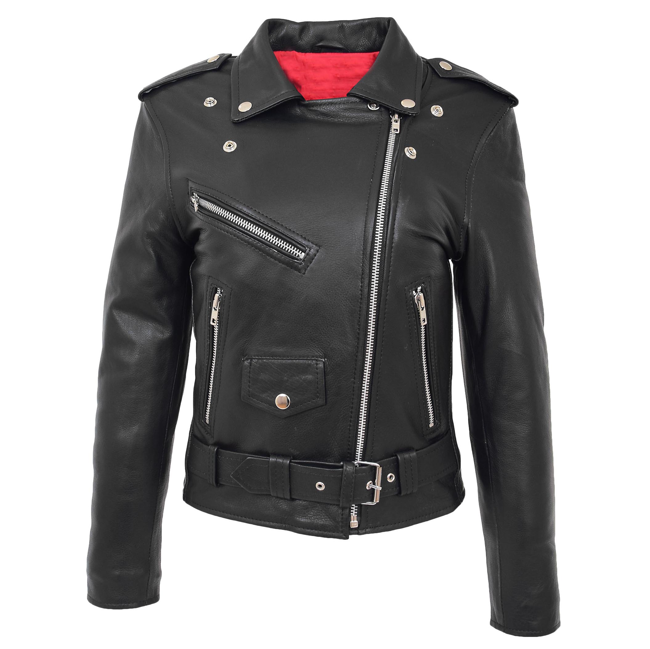 BUNERI Biker Cuir Holly Noire Style Brando – Image 3