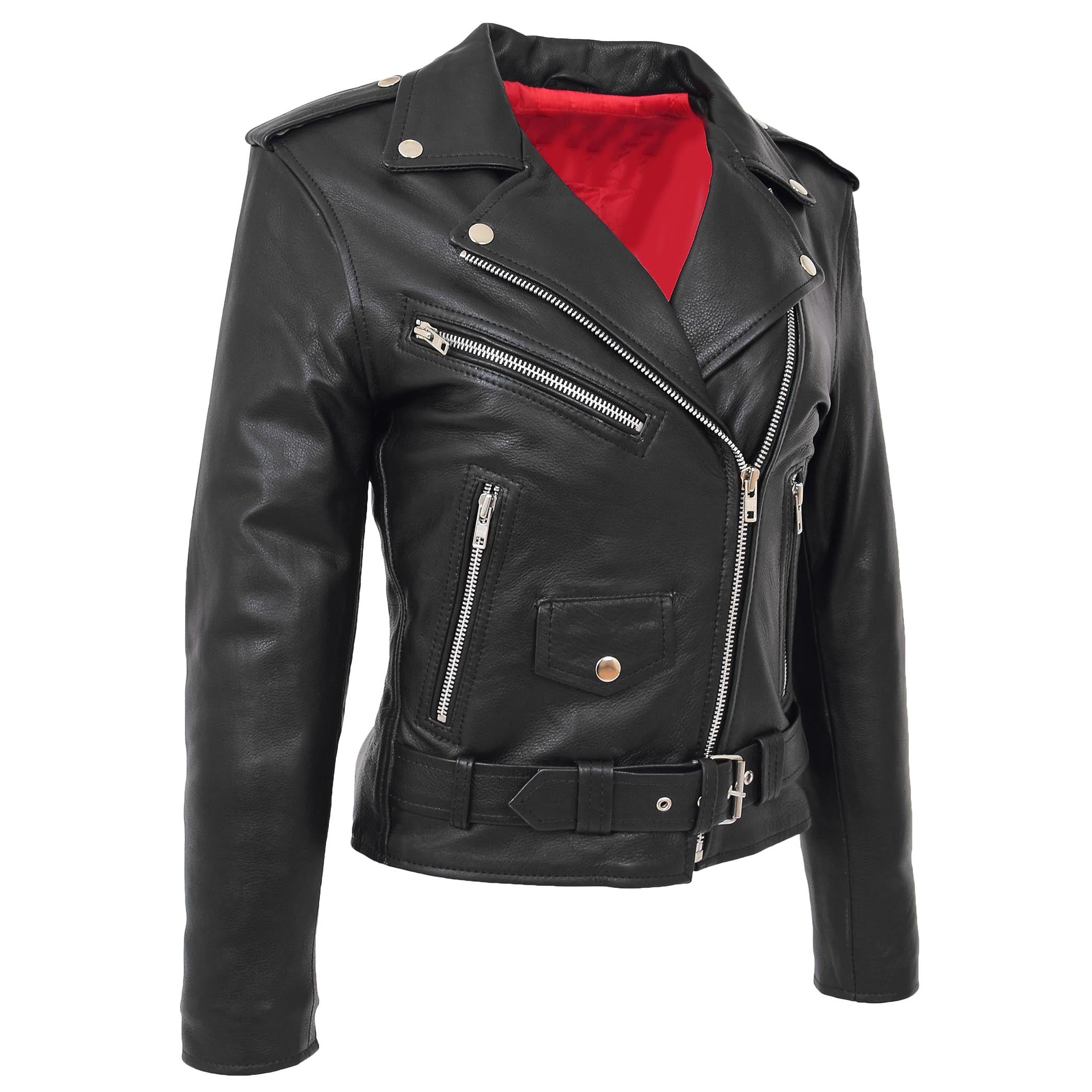 BUNERI Biker Cuir Holly Noire Style Brando – Image 5