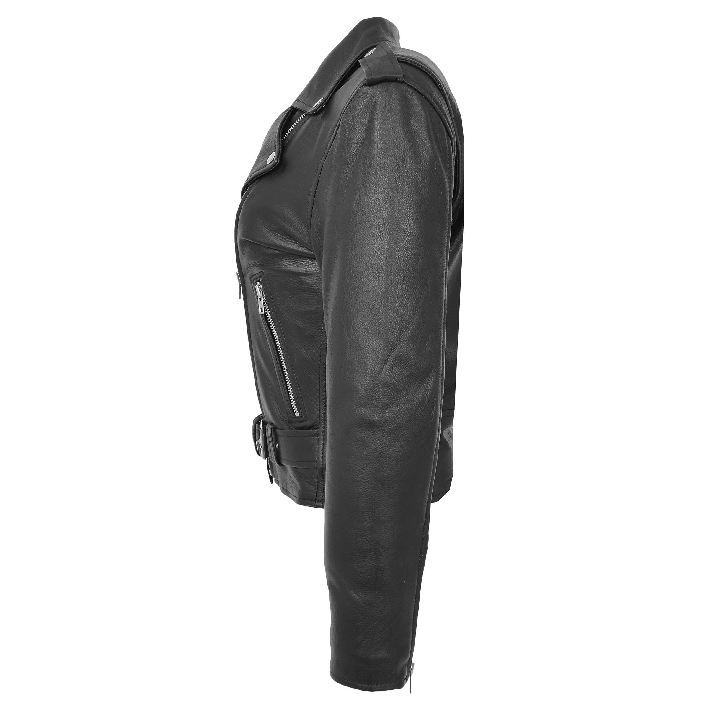 BUNERI Biker Cuir Holly Noire Style Brando – Image 6