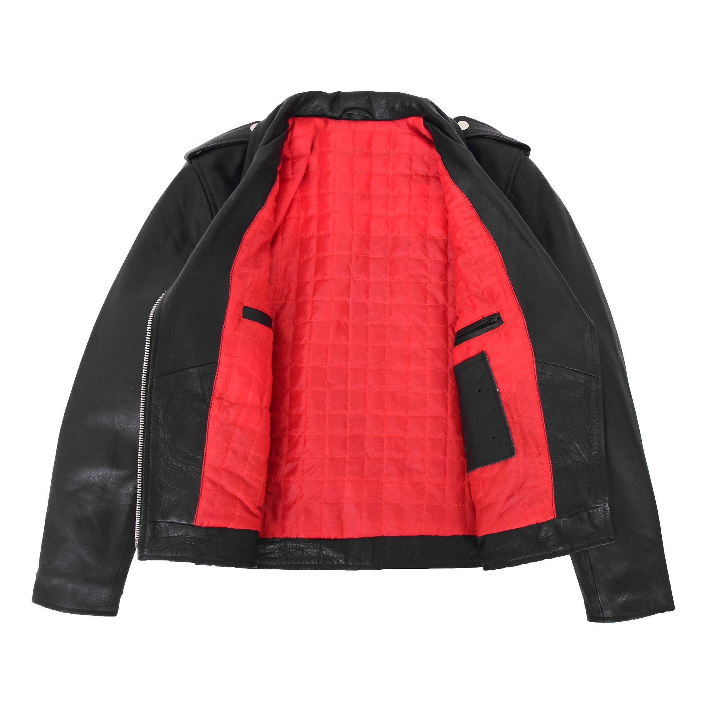 BUNERI Biker Cuir Holly Noire Style Brando – Image 7