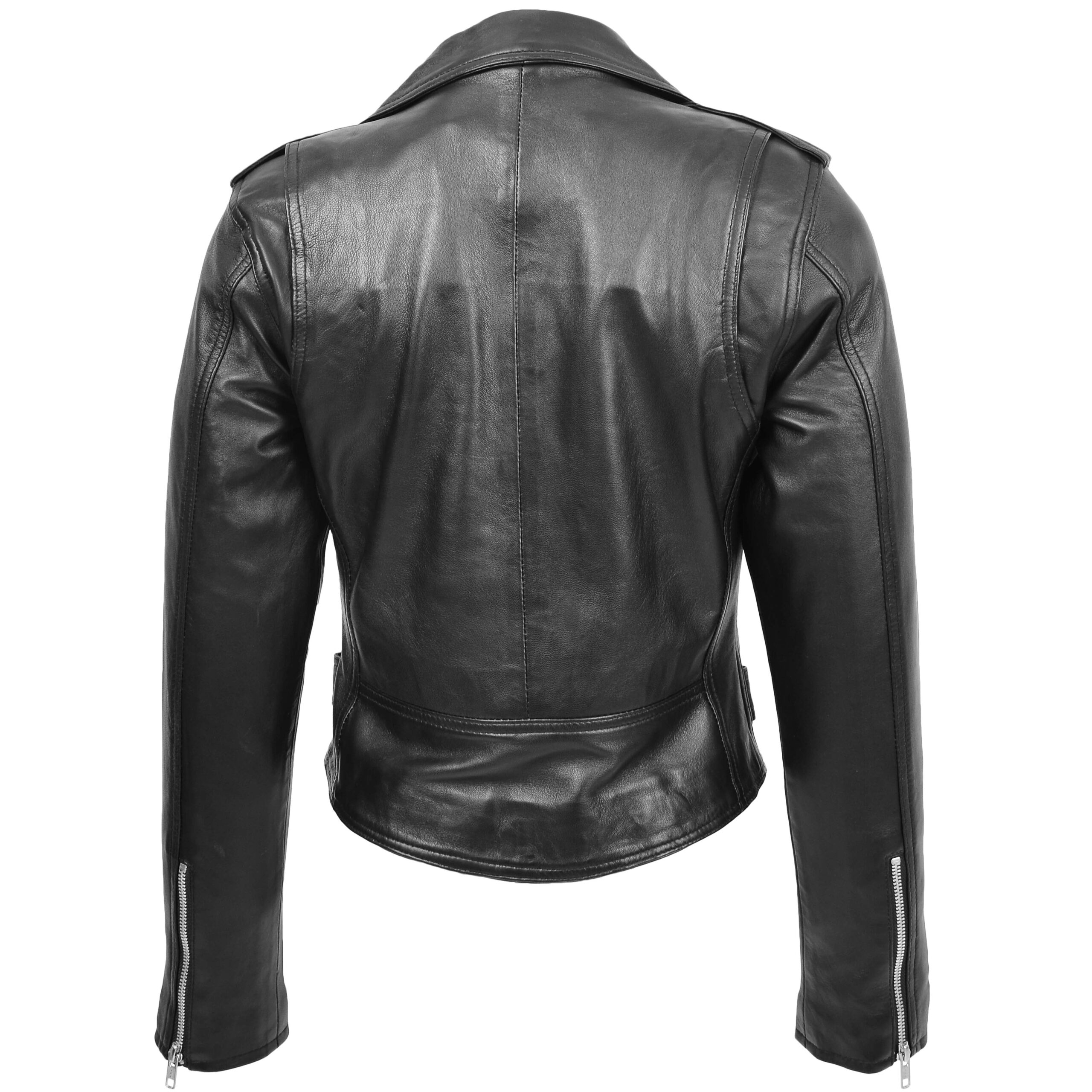 BUNERI Biker Cuir Emma Noire Zip Croisé – Image 2