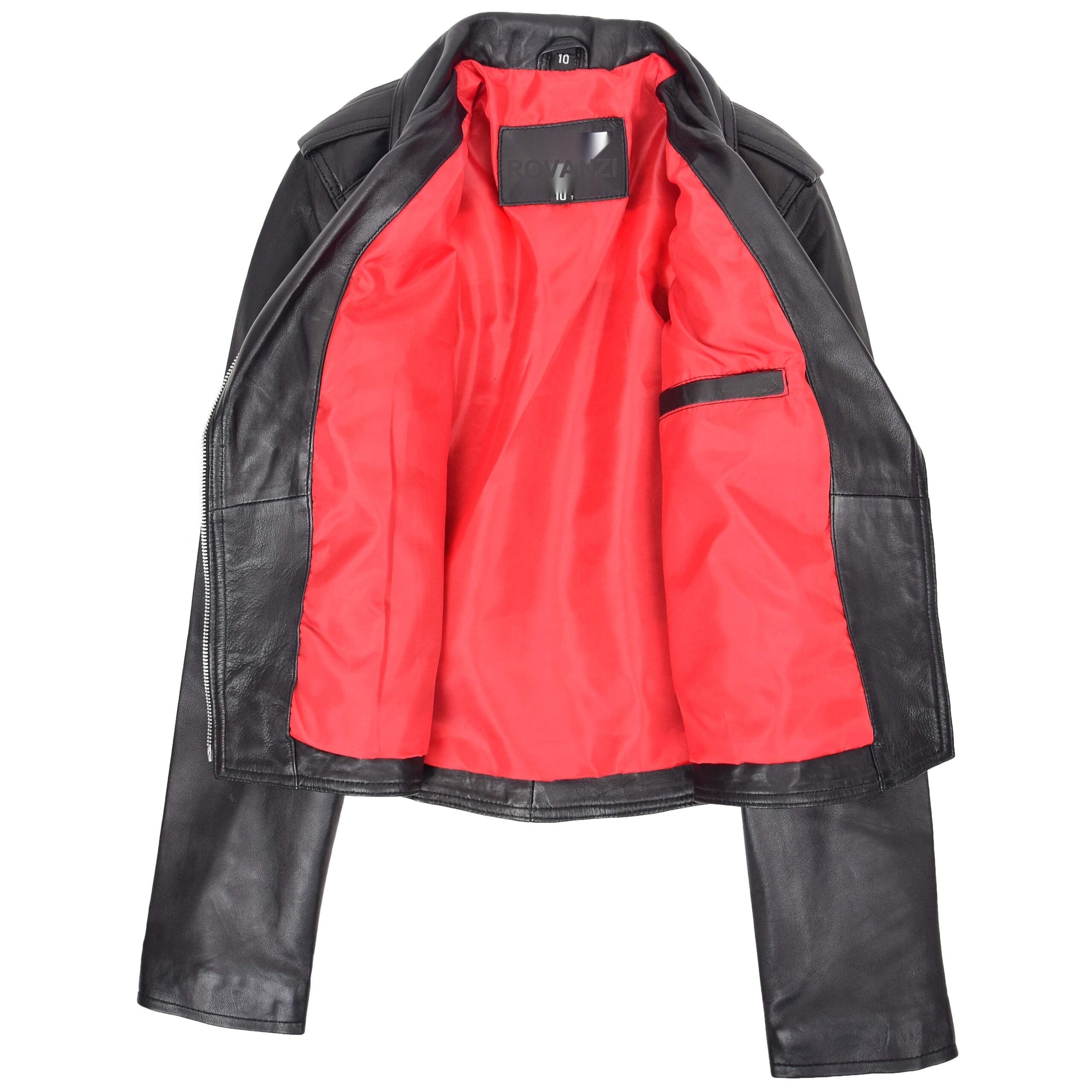 BUNERI Biker Cuir Emma Noire Zip Croisé – Image 6