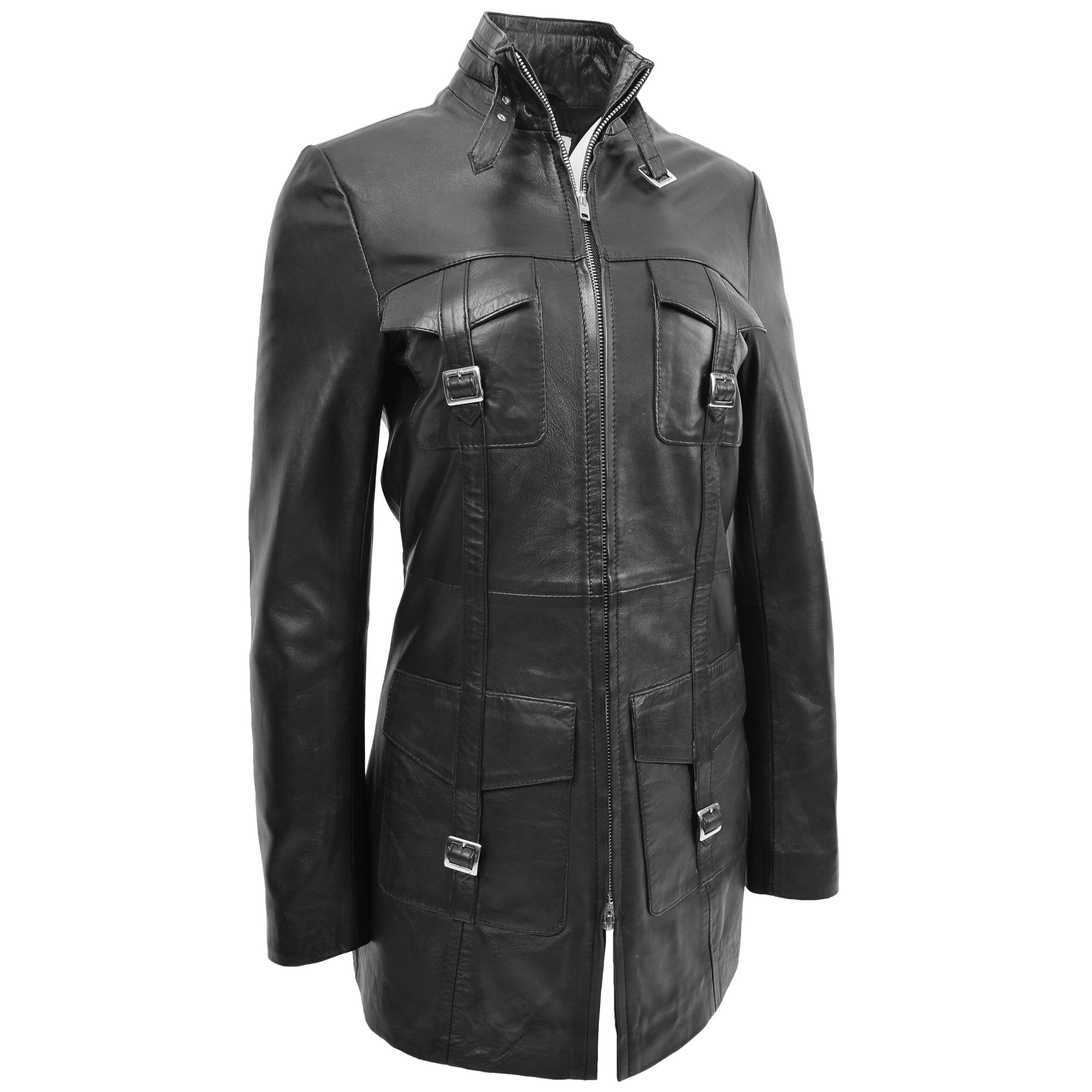 BUNERI Cuir Kendall Noire Double Zip – Image 3