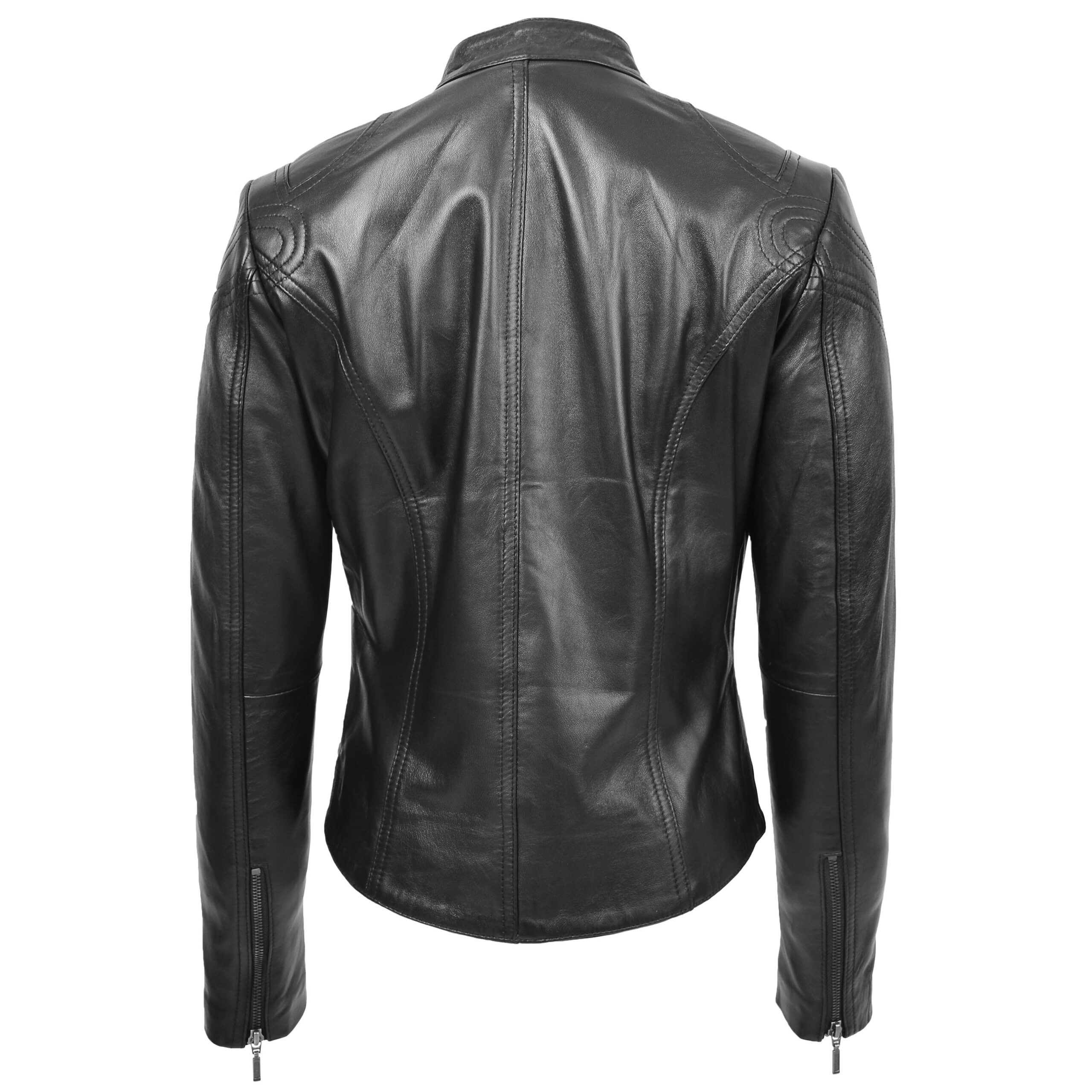 BUNERI Cuir Becky Noire Col Montant – Image 2