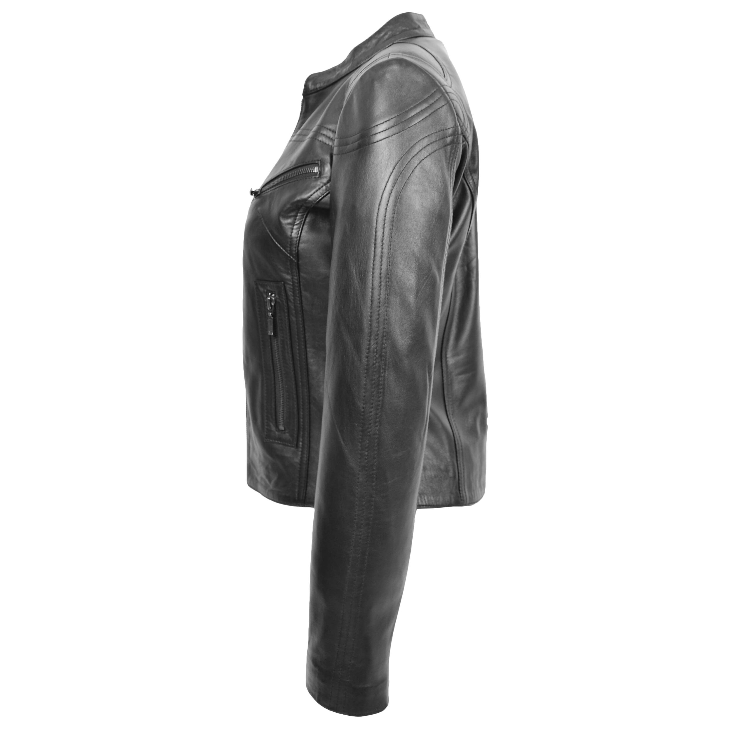 BUNERI Cuir Becky Noire Col Montant – Image 5