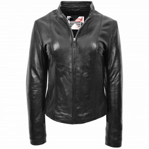 BUNERI Biker Cuir Zoe Noir Casual