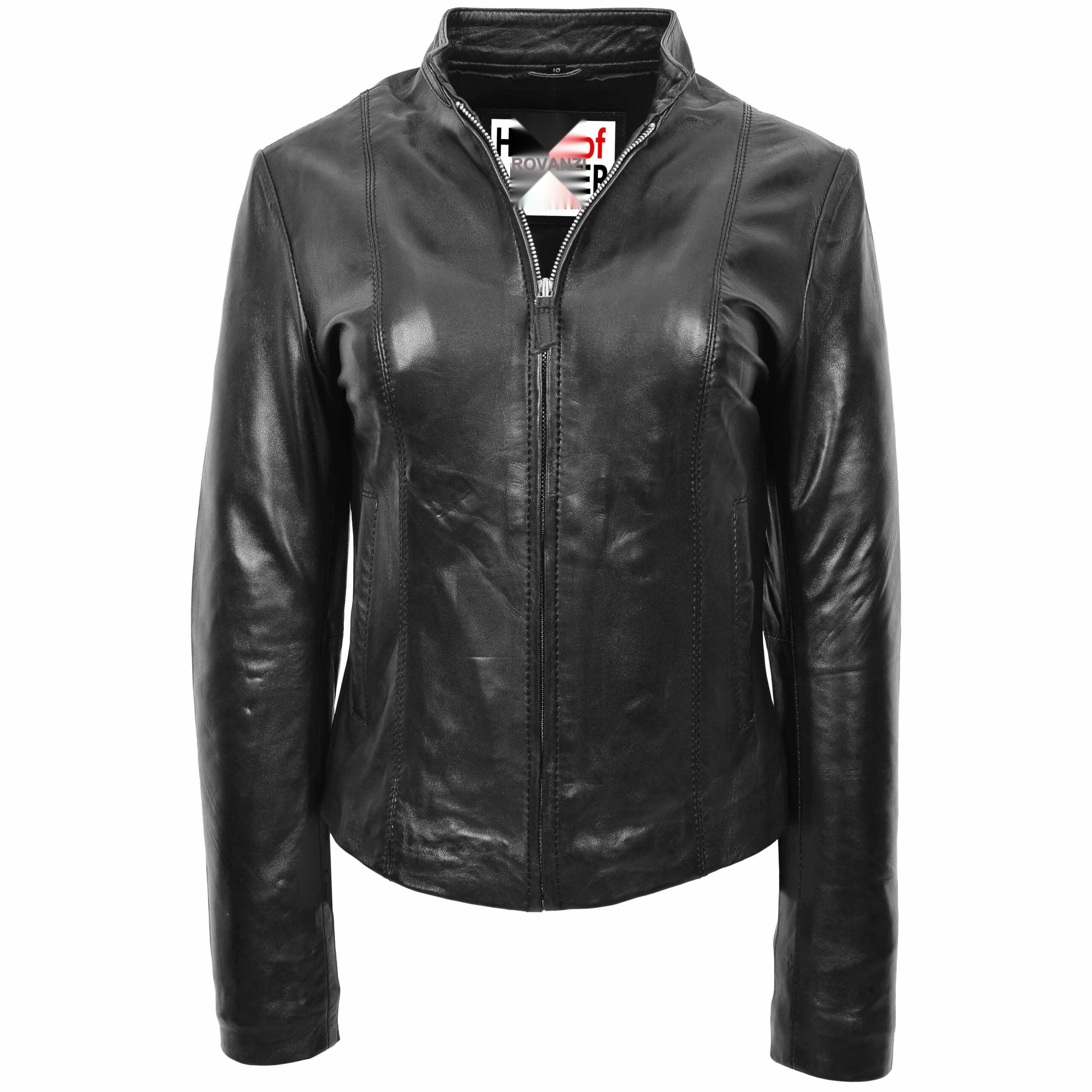 BUNERI Biker Cuir Zoe Noir Casual