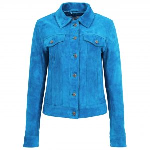 BUNERI Suède Alma Bleu Sarcelle Style Trucker